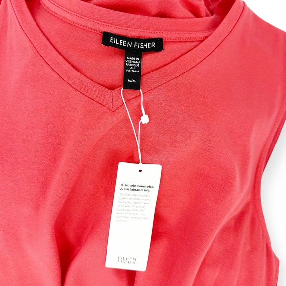 EILEEN FISHER NWT Stretch Jersey Knit V-Neck Tank Dress SIZE‎ M - Picture 10 of 10